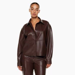 COPY - NWOT Aritzia Babaton Pelli Hip Shirt Jacket in Coffee Bean (XS)